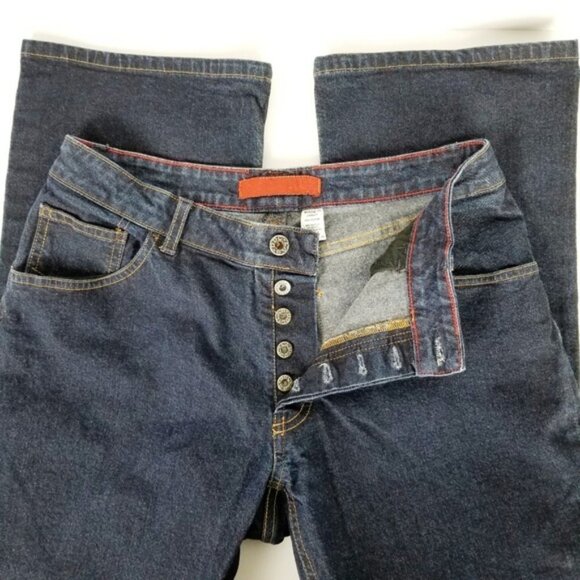 DDC Lab Made in Italy Button Fly Tall Bootcut Denim Jeans Women's 6 Mid Rise - Picture 2 of 8